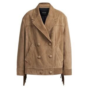 Coach NWT Suede Fringe Jacket